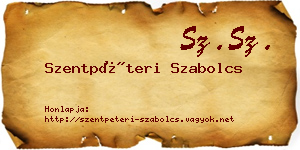 Szentpéteri Szabolcs névjegykártya